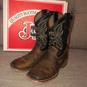 Justin brown distressed kids boots